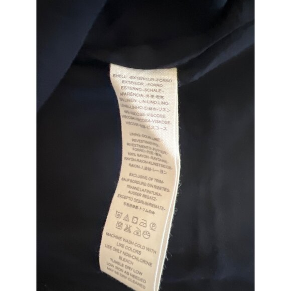 Free People Black Linen Blend Belted Blazer With Flare Sleeves - Picture 8 of 9